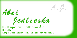 abel jedlicska business card