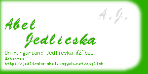 abel jedlicska business card